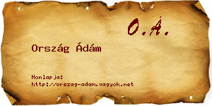 Ország Ádám névjegykártya