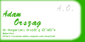 adam orszag business card
